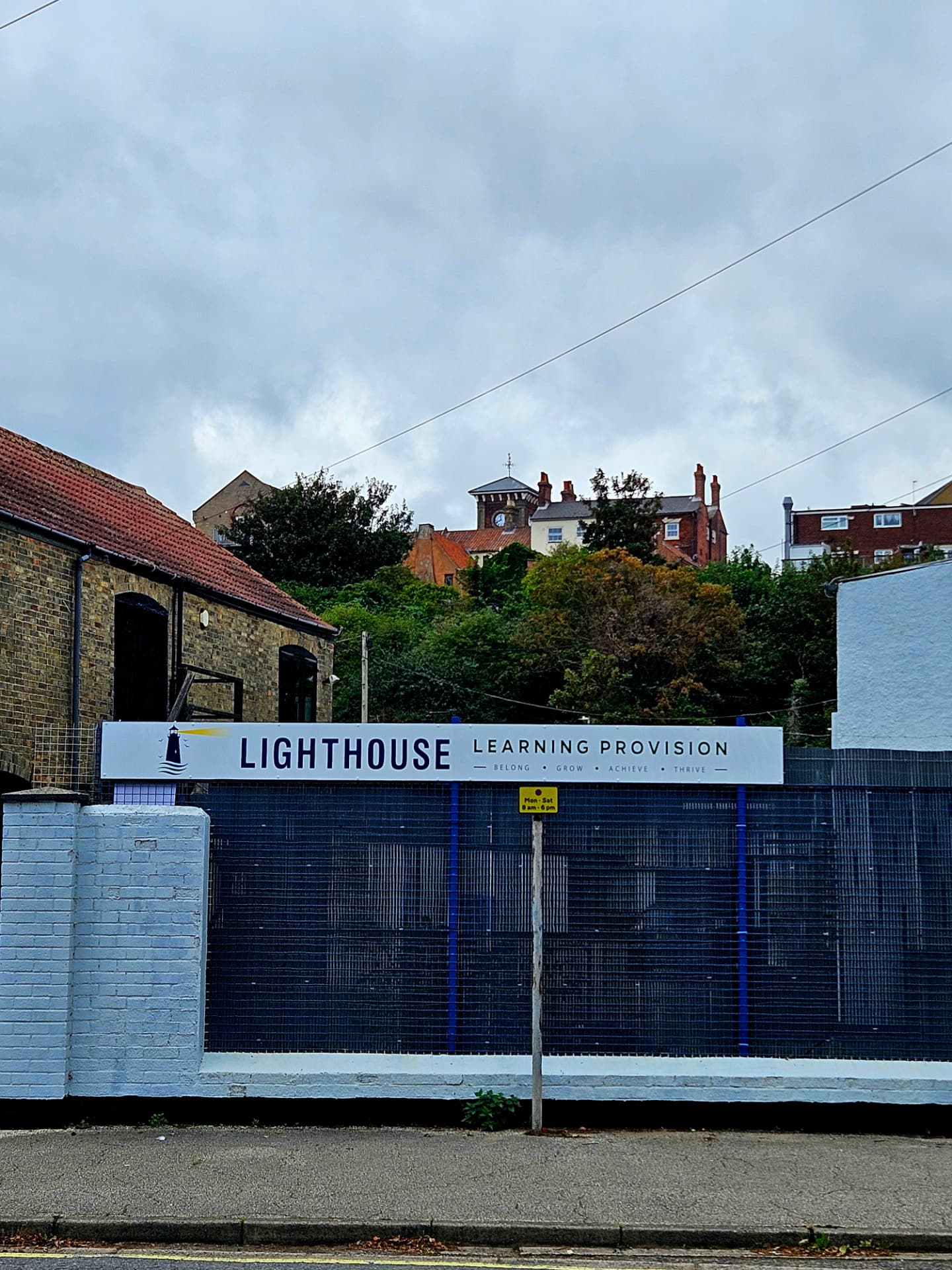 The Lighthouse Learning Provision entrance sign at 231 Whapload Road, Lowestoft